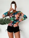 Camisa de Zipper Estampada sin Short 