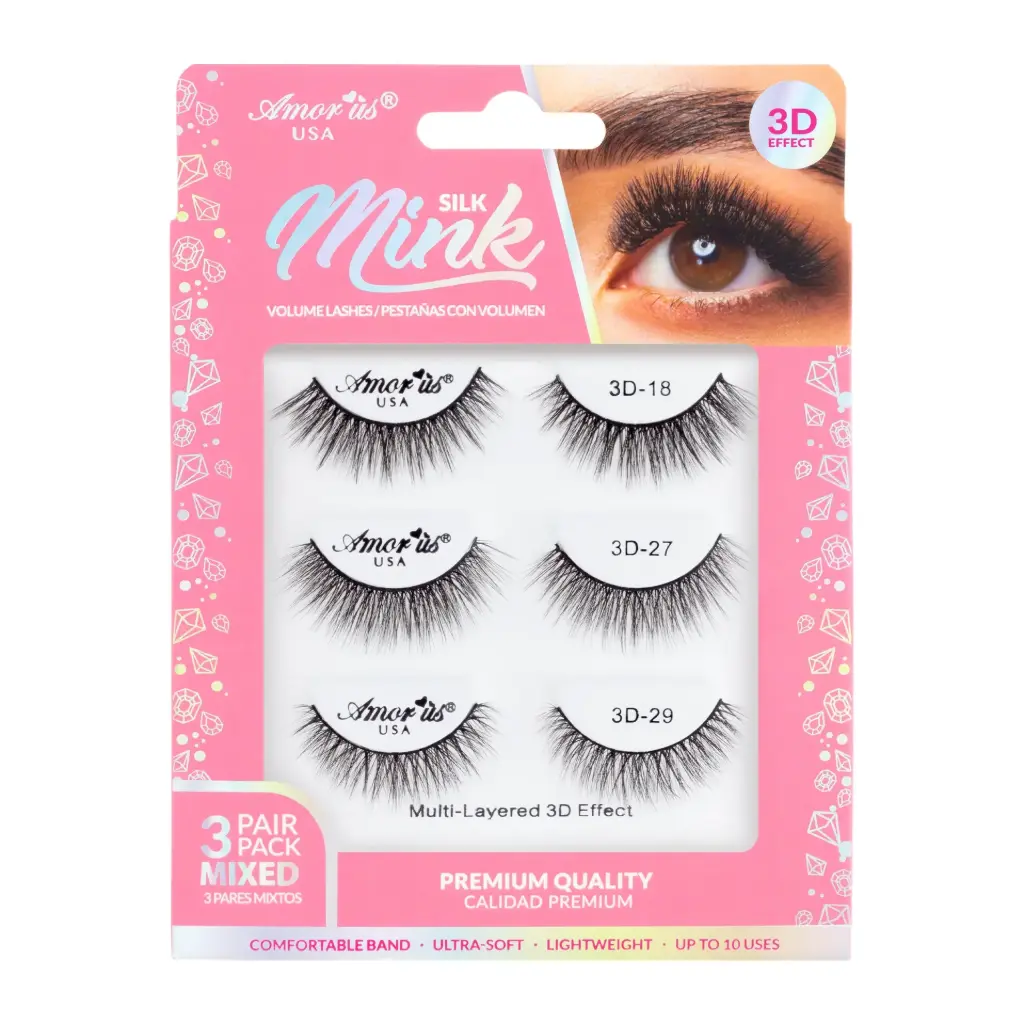 Paquete Pestañas 3PCS MINK
