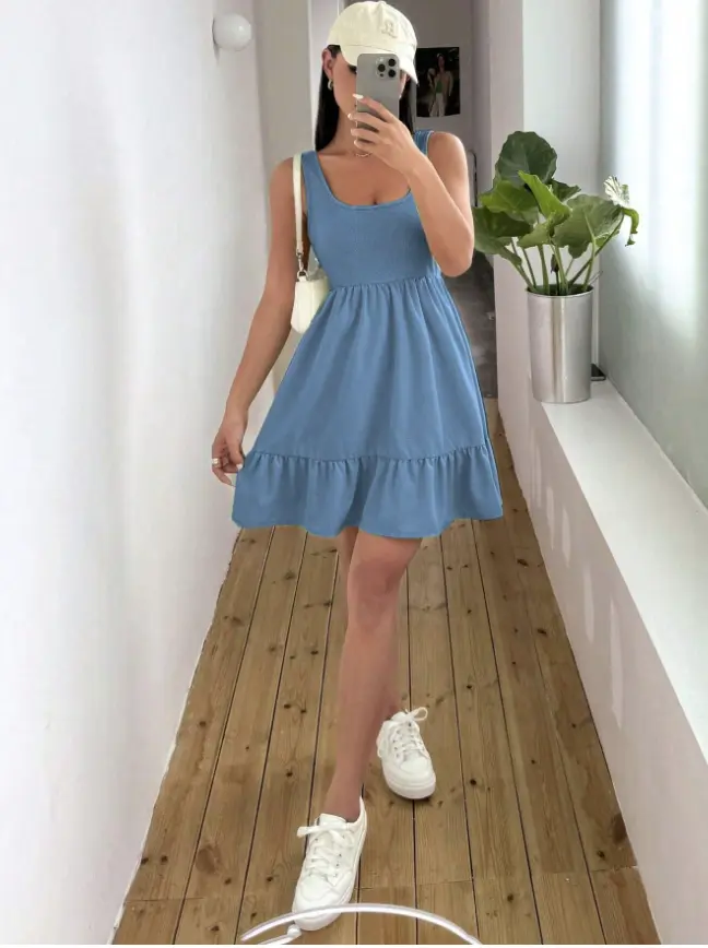 Vestido Azul Suelto