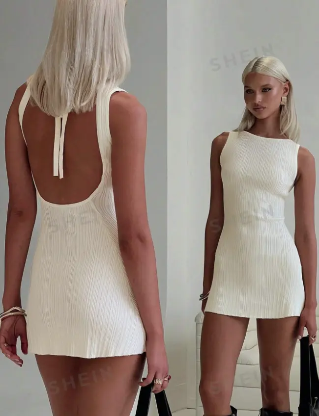 Vestido Apricot de Espalda 