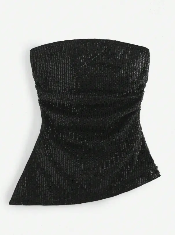 Blusa Strapless Negra 