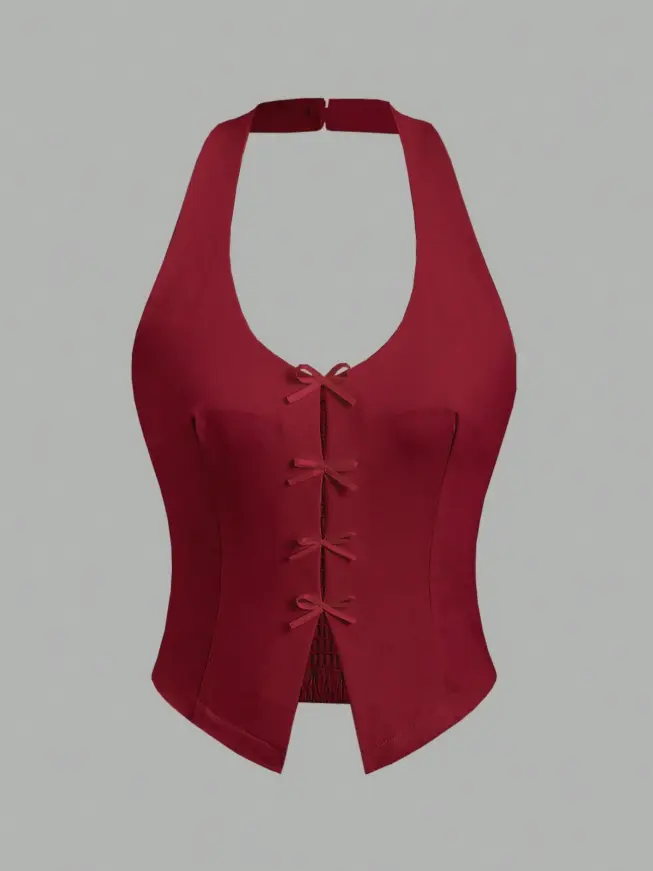 Blusa Roja Halter 