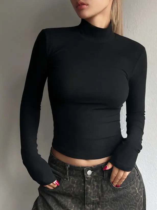 Blusa Negra Manga L 