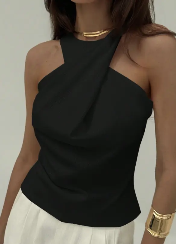Blusa Negra Halter 