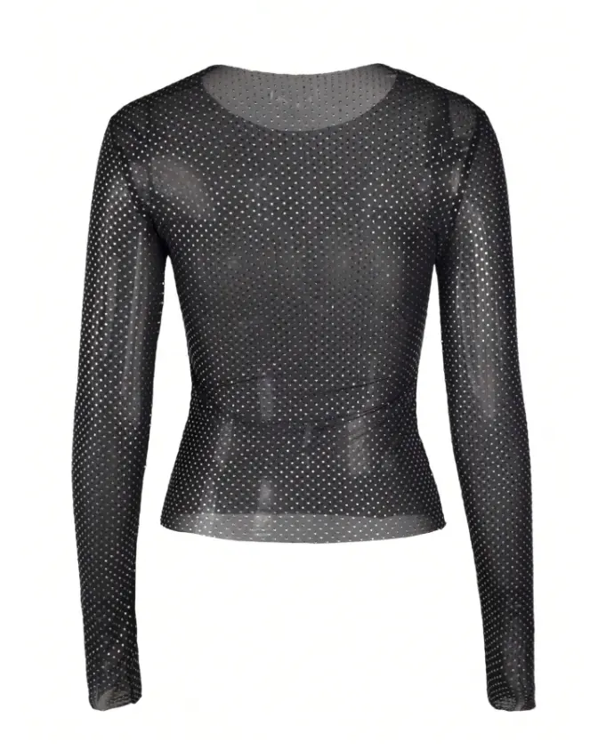 Blusa Negra de Brillos 