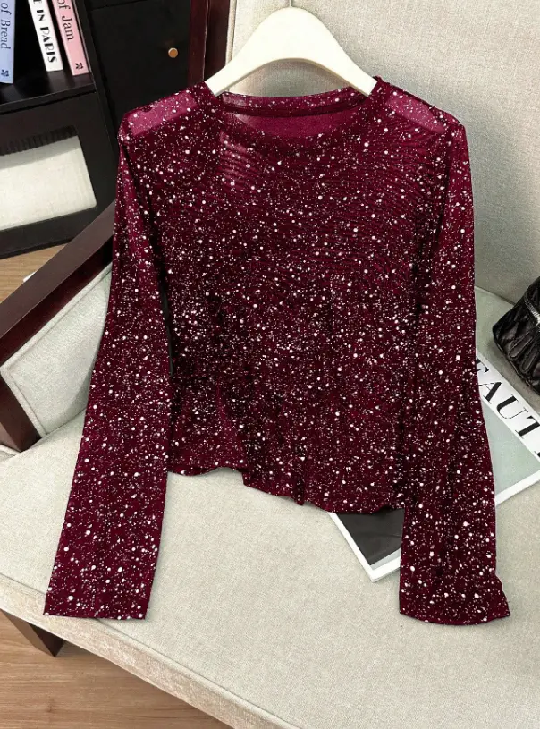 Blusa Mesh Vino 