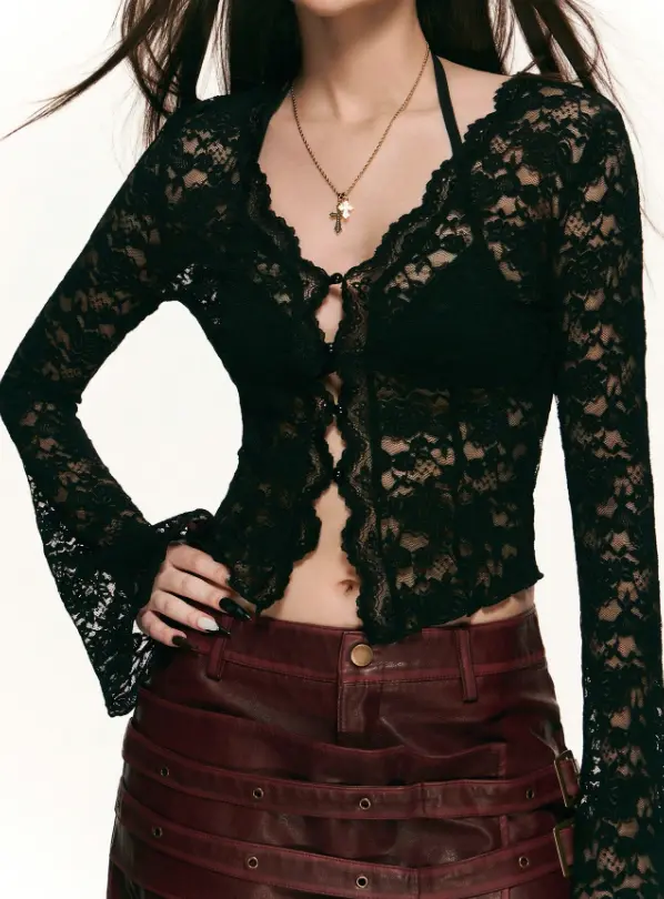 Blusa de Aberturas Encaje 