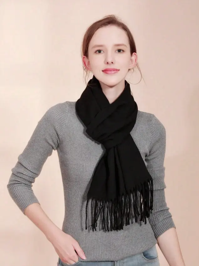 Bufanda Negra Basica 