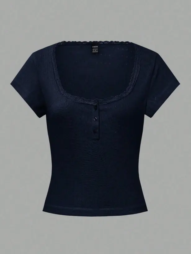 Blusa Basica con Encaje
