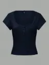 Blusa Basica con Encaje