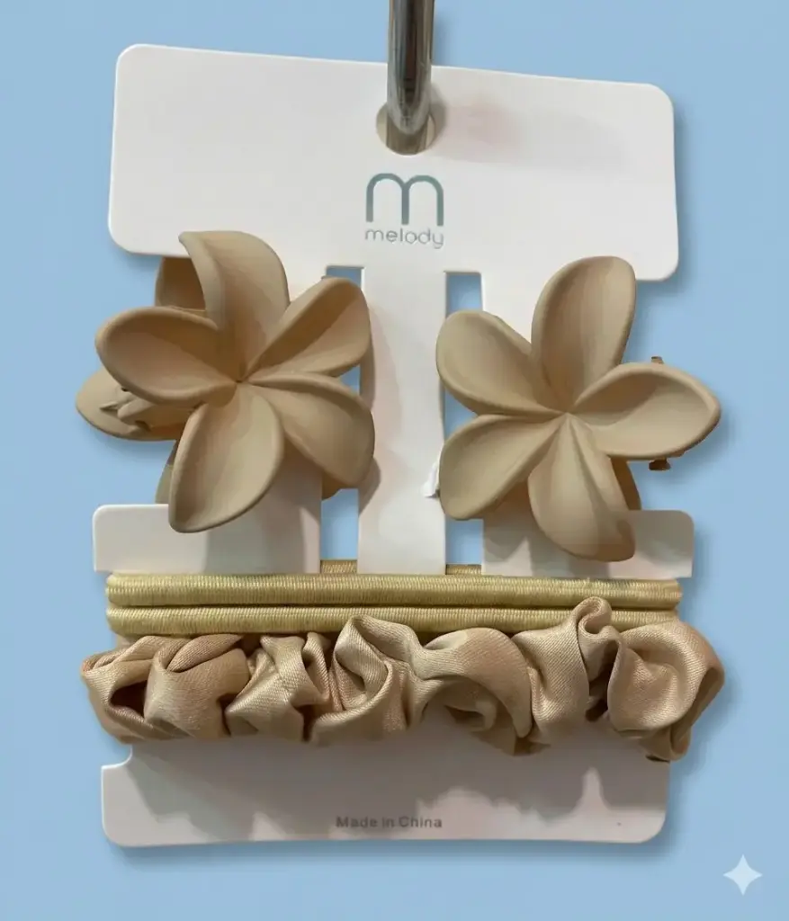 Pinzas de Flor con Scrunchie