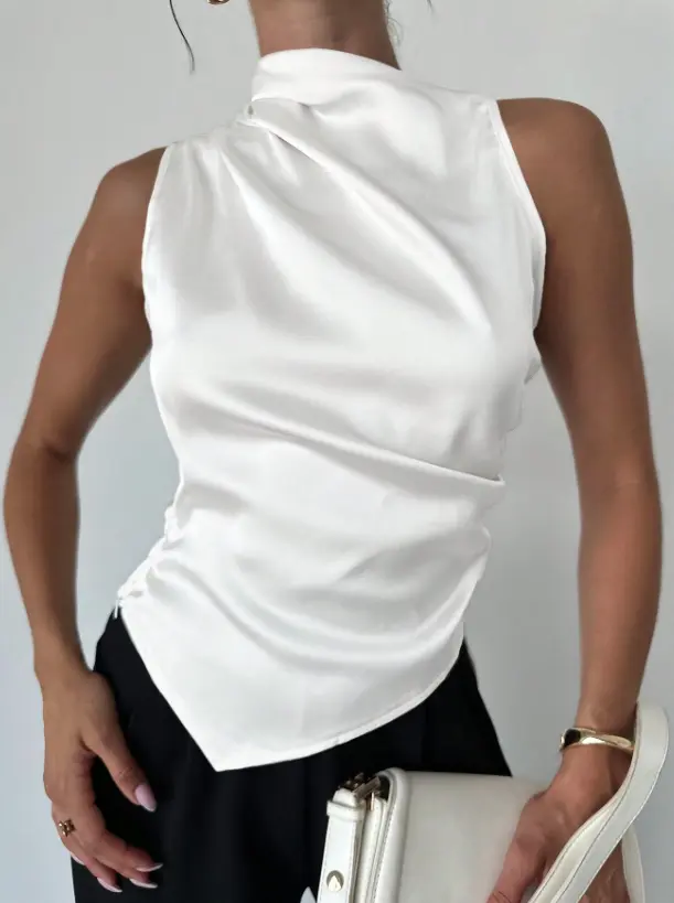 Blusa Satin de Cuello