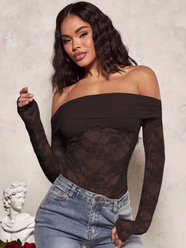 Blusa Strapless Encaje