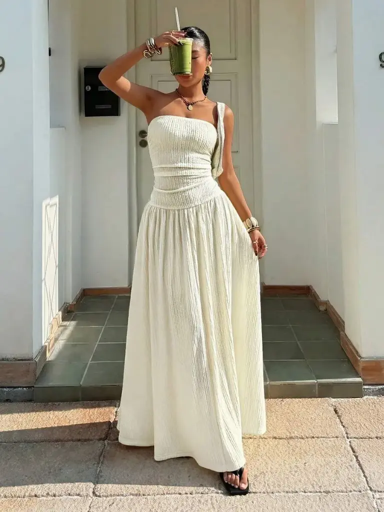 Vestido Largo Strapless