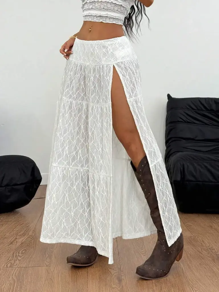 Falda Blanca Asimetrica 