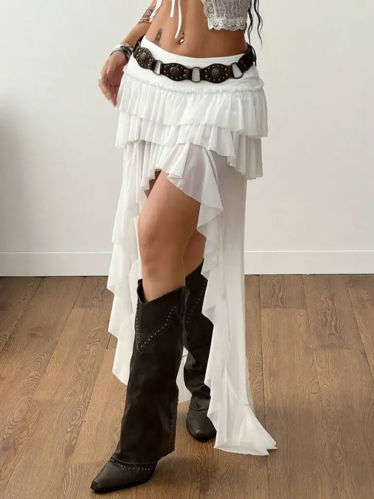 Falda Blanca Olan