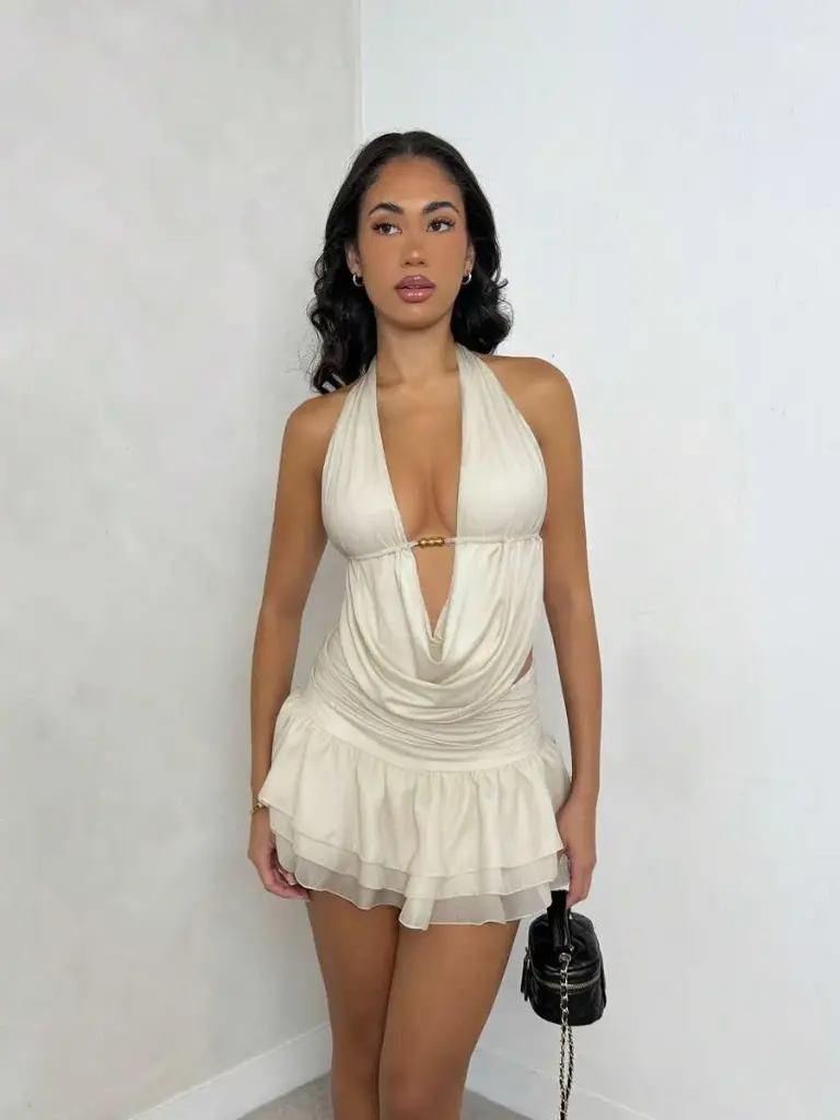 Conjunto Beige Mini Falda