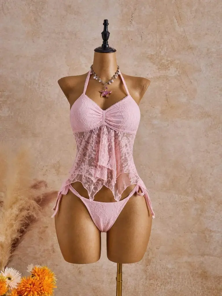 Tankini 2PCS Rosa