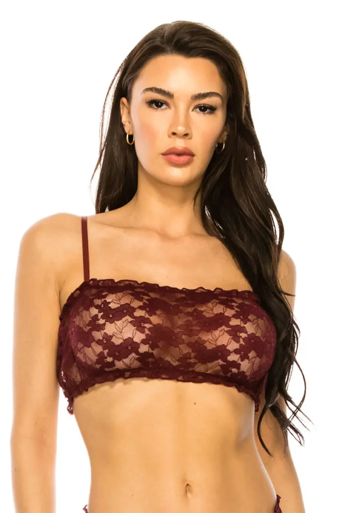 Bralette con Encaje Flores