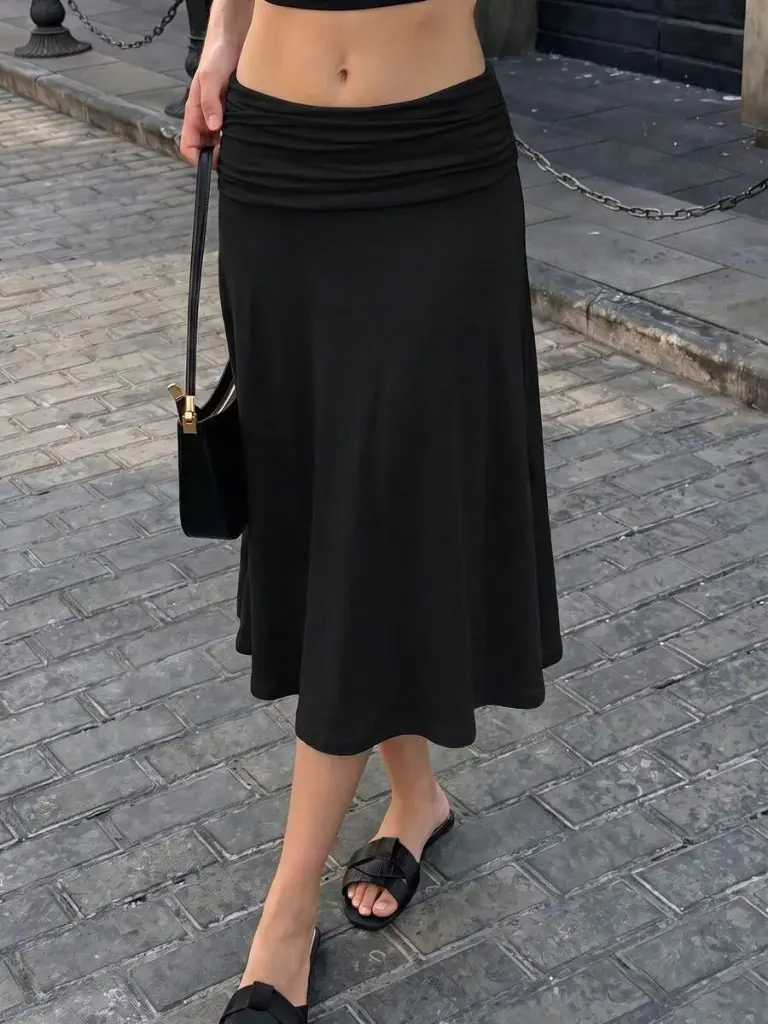 Falda Midi Negra