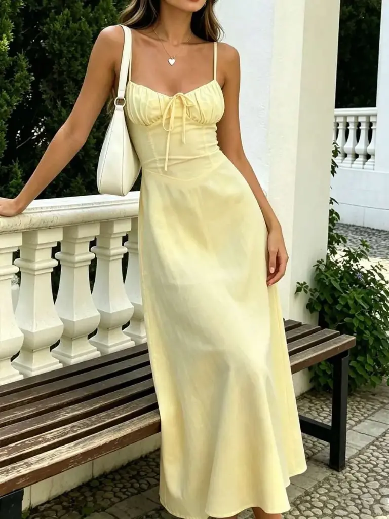 Vestido Amarillo Largo