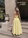 Vestido Amarillo Largo Corset