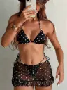 Bikini 3PCS con Falda Puntos