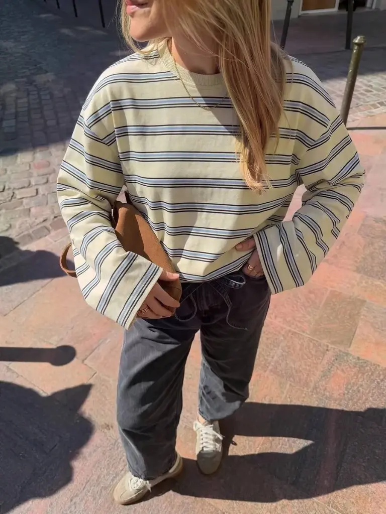 Camisa Amarilla de Lineas 