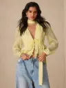 Blusa Liston Cuello Amarilla