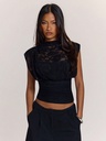 Blusa Negra con Encaje