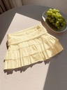 Falda Short Amarilla con Volantes
