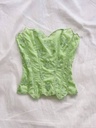 Top Corset Verde con Bordado Floral