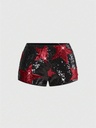 Mini Short Rojo con Lentejuelas de Estrellas