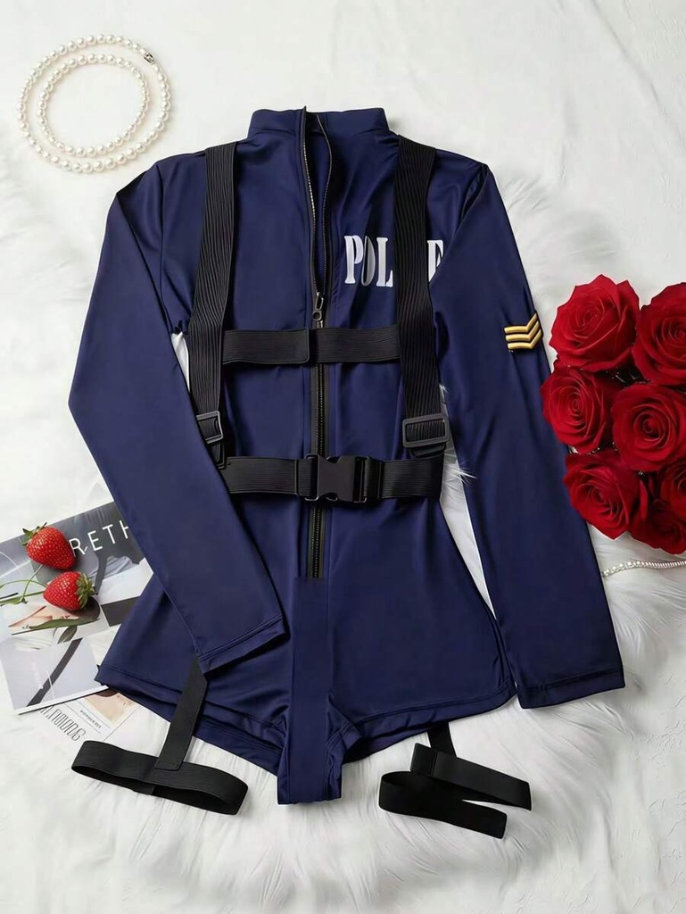 Disfraz de Policía Azul 2PCS