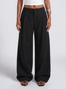 Pantalón Negro de Pierna Ancha