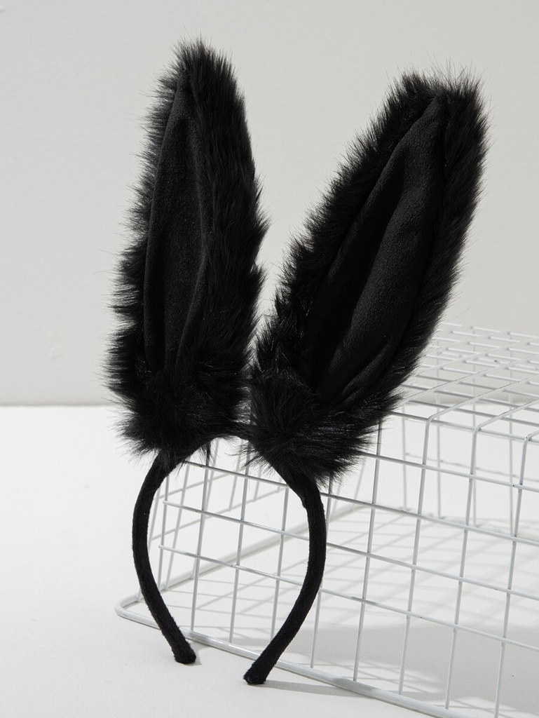 Diadema Negra de Orejas de Conejo