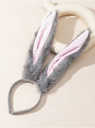 Diadema Gris de Orejas de Conejo