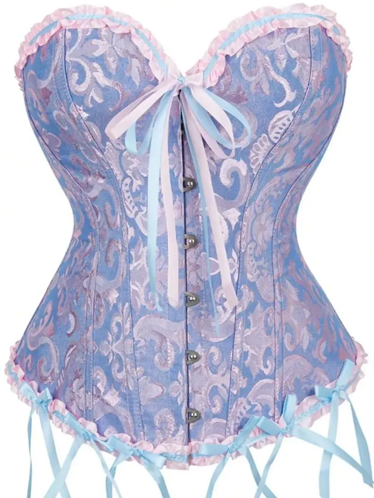 Top Corset Lila Con Rosa con Encaje (copia)