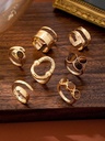 Set de 7 Anillos Ojo de Tigre