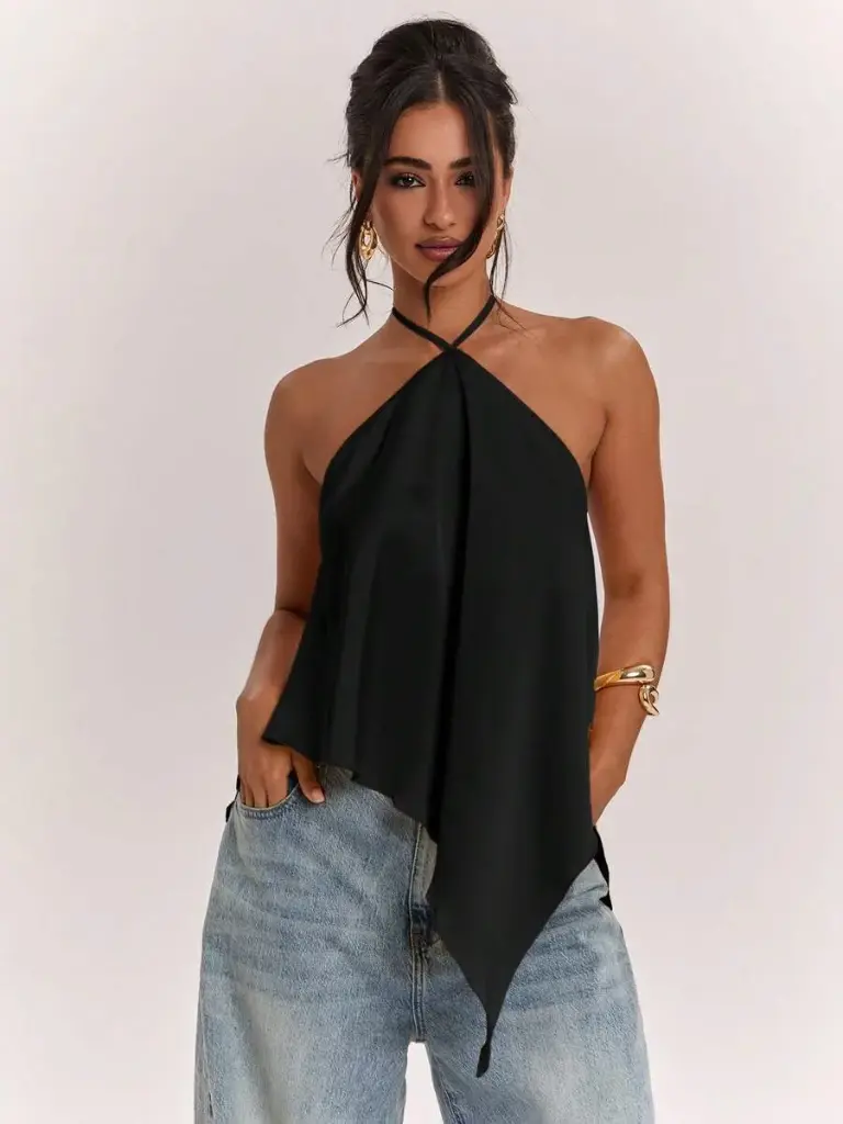 Blusa Asimetrica Satin