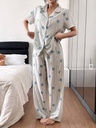 Pijama de Estrellas Azules con Rayas