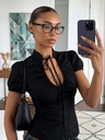 Blusa Negra con Lazo