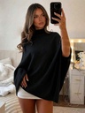 Suéter Poncho Negro 