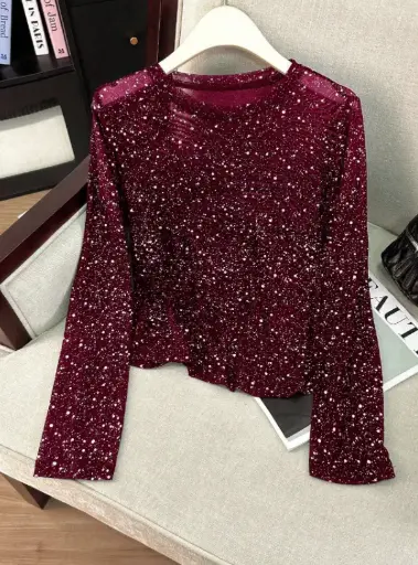 Blusa Mesh Vino