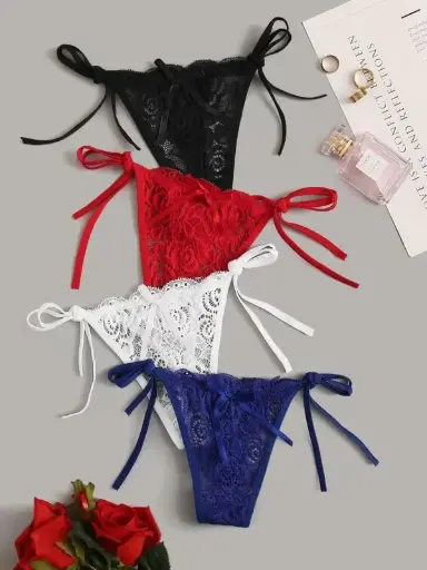 [SHEIN swsexy03191012713] Tanga con Encaje