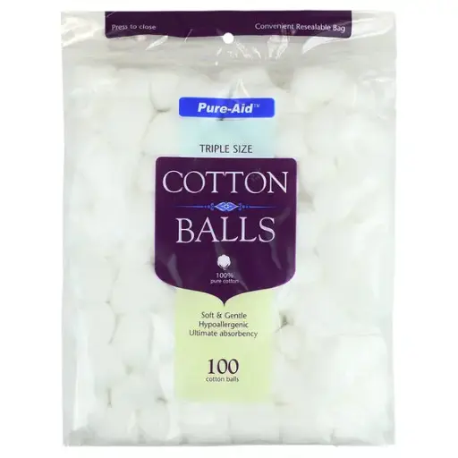 [COTTON BALLS PURE AID DESMAQUILLAR] Algodon Desmaquillante PURE AID