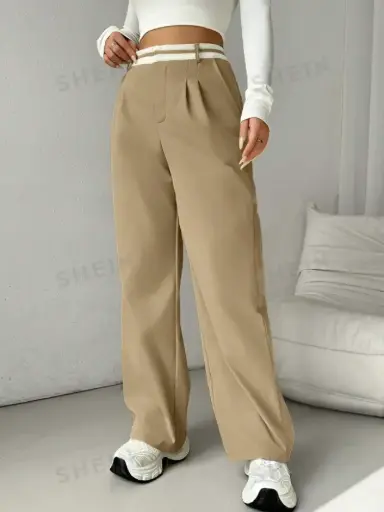 [sz2406073183333260 shein] Pantalon Sastre Recto