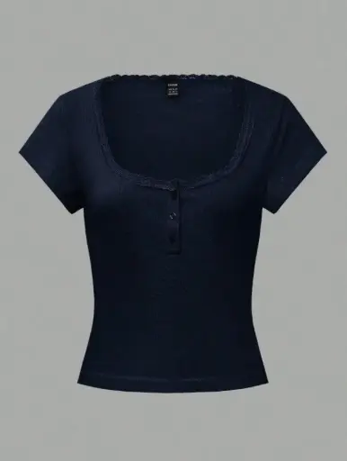 Blusa Basica con Encaje