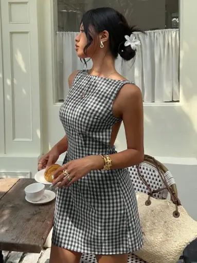 Mini Vestido de Cuadros