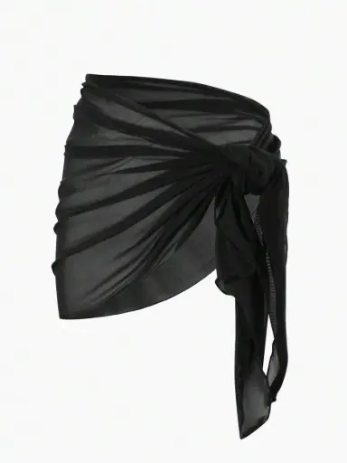 [sz2406182304094224 shein] Pareo Negro Cover UP